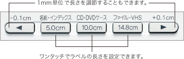 テープ長さダイレクト設定